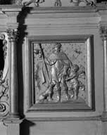 2 bas-reliefs : saint Roch, saint Sébastien