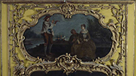ensemble de lambris de hauteur, trumeau de cheminée, glace de trumeau, tableau, alcôve n°1