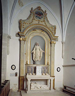 ensemble de l'autel secondaire de la Vierge : retable, tabernacle