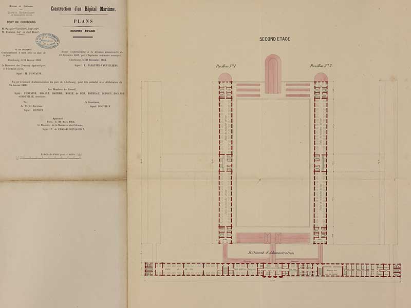 hôpital de la Marine et de la Guerre, puis centre hospitalier des armées René Lebas, actuellement centre administratif