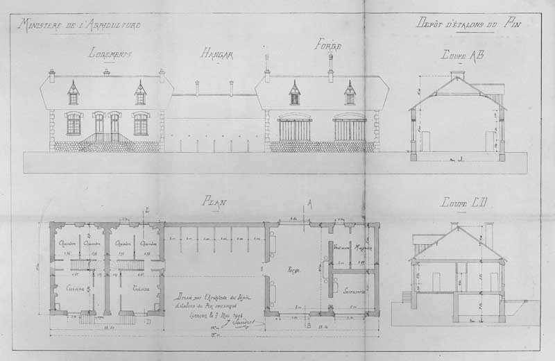 forge, hangar de ferrage et logements