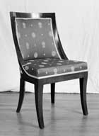 ensemble de 2 chaises en gondole de style Empire
