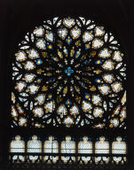 verrière ornementale (rose, baie 114)