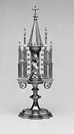 ensemble de 2 reliquaires-monstrances de style néo-gothique