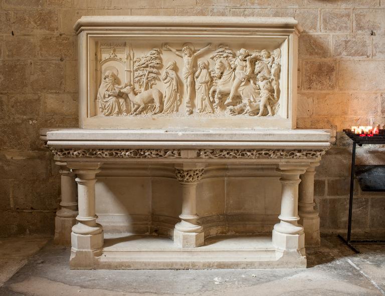 ensemble de l'autel secondaire de la Vierge