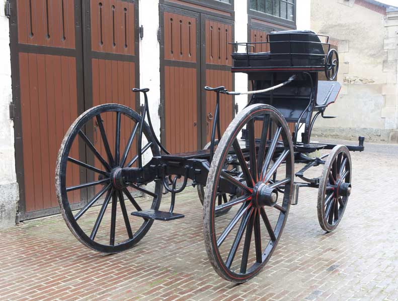 voiture hippomobile, squelette