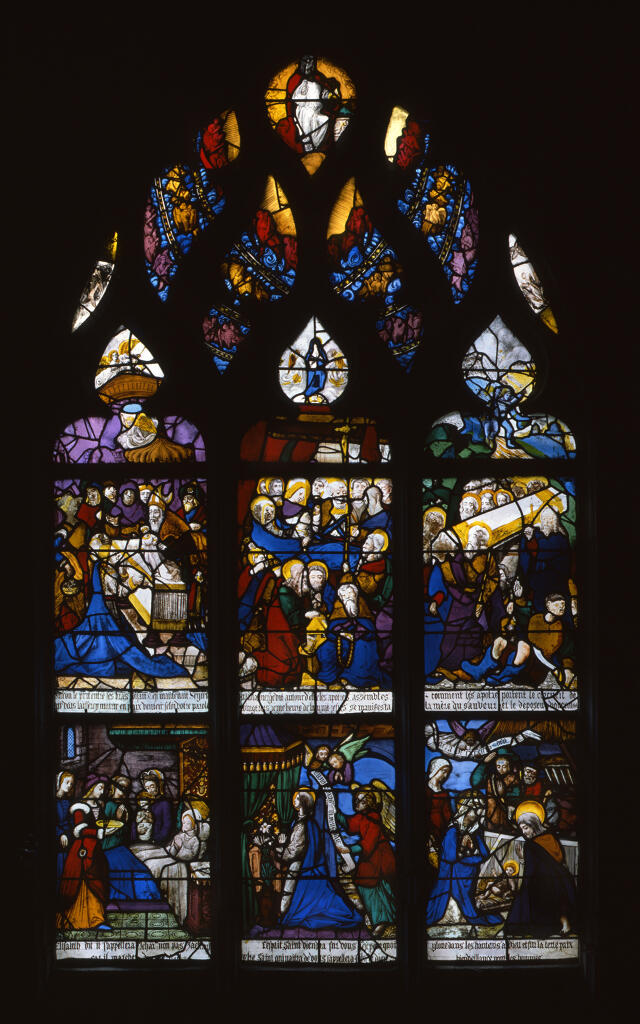 verrière, baie 5 : Vie de la Vierge