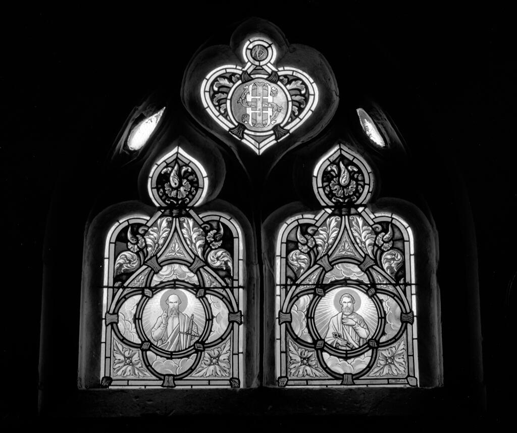 verrière hagiographique : Saint Pierre et saint Paul (baie 9)