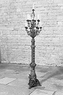 ensemble de 2 chandeliers candélabres d'autel de style néo-roman (paire)
