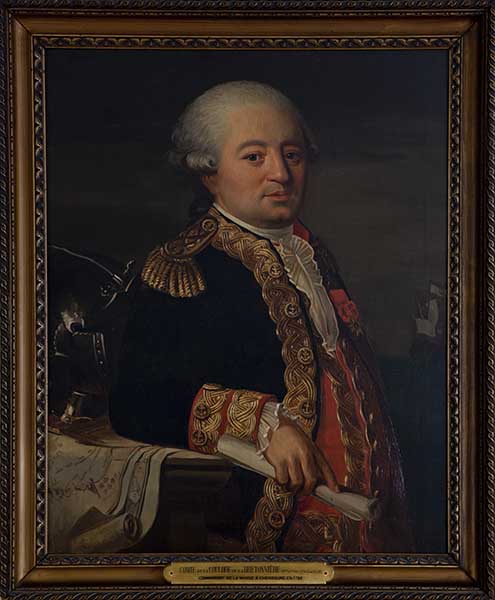 tableau n°6 : portrait du Comte de la Couldre de la Bretonnière, commandant de la Marine à Cherbourg en 1788