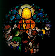 verrière figurée : Christ et les enfants