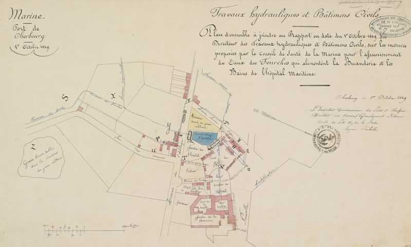 abbaye Notre-Dame-du-Voeu, puis hôpital de la Marine, puis caserne Martin des Pallières, puis cité Chantereyne, actuellement site archéologique