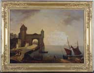 tableau : Vue d'un port
