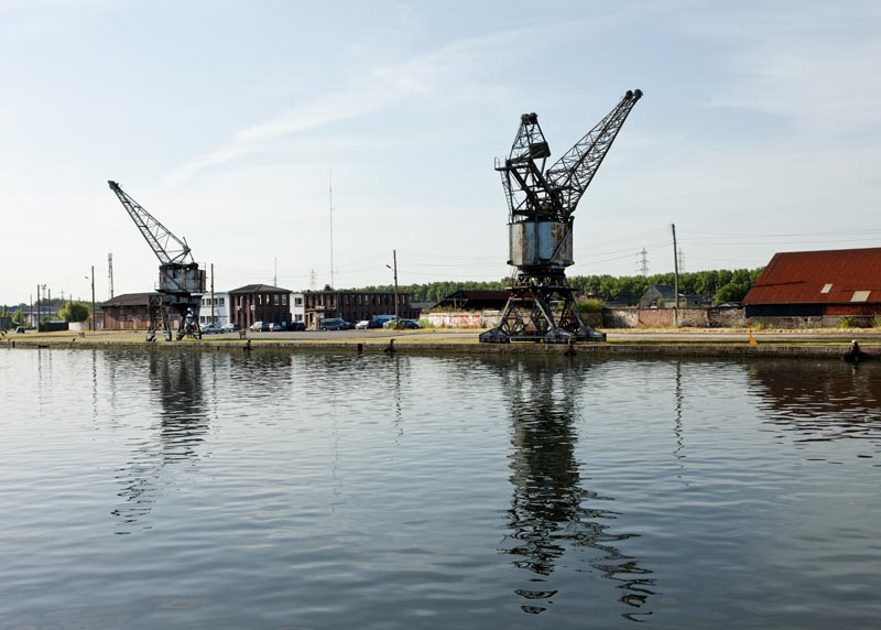 usine de préparation de produit minéral : usine d'agglomération Les combustibles de Normandie (LCN), puis France Charbons