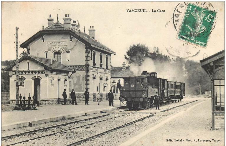 gare et maison de garde-barrière de Vascoeuil