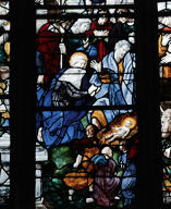 verrière historiée : Adoration des bergers (baie 9)