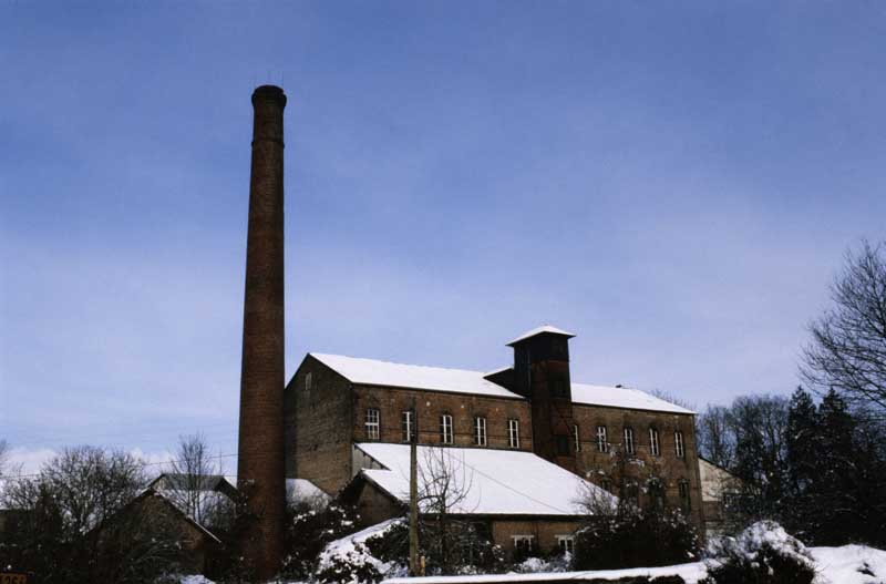 moulin à blé et filature de lin, puis filature de lin, puis laiterie industrielle, puis chocolaterie, actuellement cidrerie distillerie