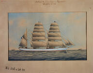 bateau de marchandises en vrac : trois mâts barque (vraquier) dit LOUIS PASTEUR