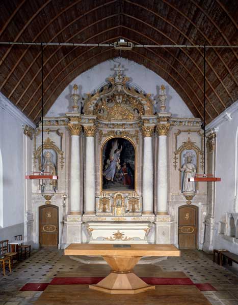 ensemble du maître-autel : autel, tabernacle, exposition, retable