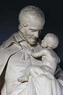 Saint Vincent de Paul, détail du buste.