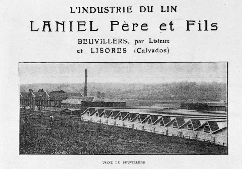 usine de blanchiment, puis tissage de lin Laniel