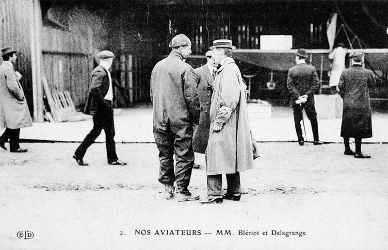 NOS AVIATEURS - MM. Blériot et Delagrange.- Carte postale, E.D. (AD Manche. Série FI).