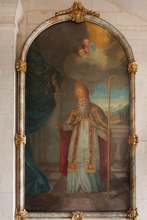 tableau et son cadre : Saint Vigor