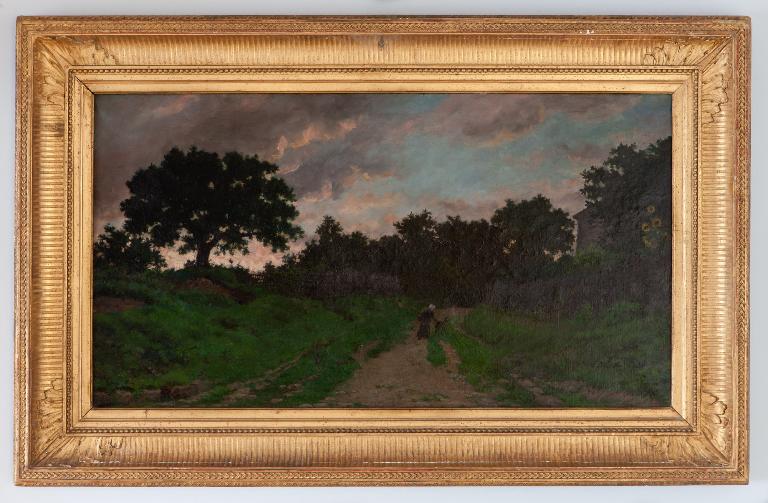 tableau : Paysanne sur un sentier
