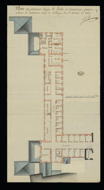 bâtiment conventuel de l'abbaye de la Trinité dite abbaye aux Dames, actuellement hôtel de région