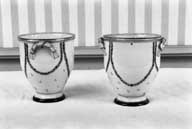ensemble de 2 vases décoratifs cache-pot (?)