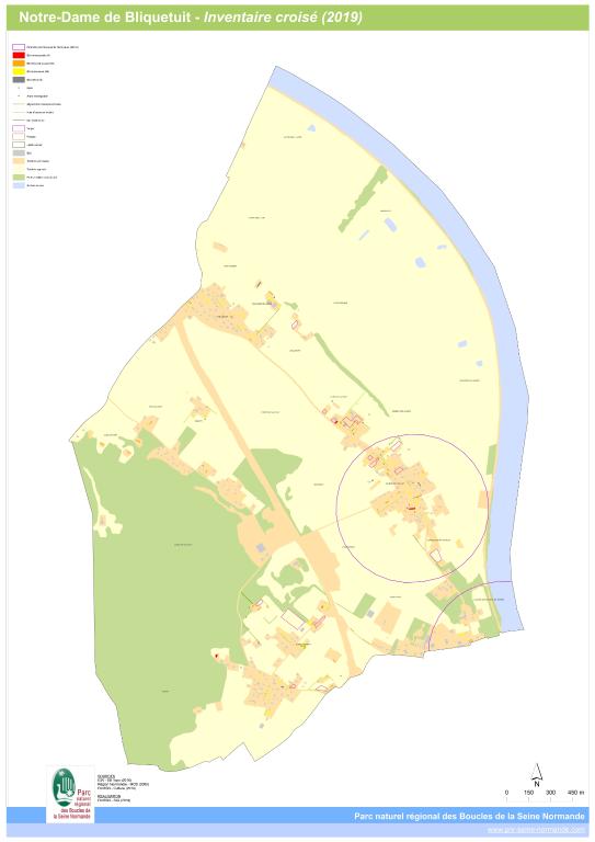 Carte synthétique de l'inventaire croisé, SIG du PNRBSN, 2019.