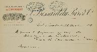 Lettre à en-tête J. Bessard du Parc et Cie, Jort (Calvados), le 18 avril 1888, détail. (AD Calvados. S_12845/2).