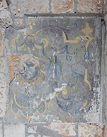 Peinture murale à droite de l'arc triomphal, entre le choeur et la nef.
