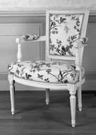 ensemble de 3 fauteuils en cabriolet de style Louis XVI