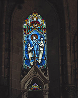 ensemble de 18 verrières figurées : Vie de la Vierge
