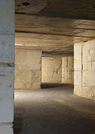 Galeries souterraines avec piliers de sécurité.
