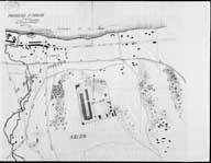Poudrerie Saint-Sauveur. Plan d'ensemble avec les environs à 500 mètres.- Plan, 1er avril 1885.. (AD Calvados. Z 2063).
