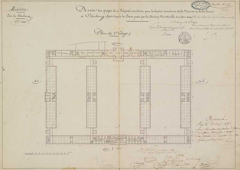 hôpital de la Marine et de la Guerre, puis centre hospitalier des armées René Lebas, actuellement centre administratif