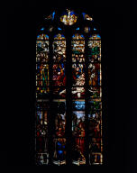 verrière figurée : Résurrection de Lazare, Résurrection de la fille de Jaïre (baie 10)