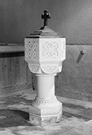 fonts baptismaux, style néo-roman