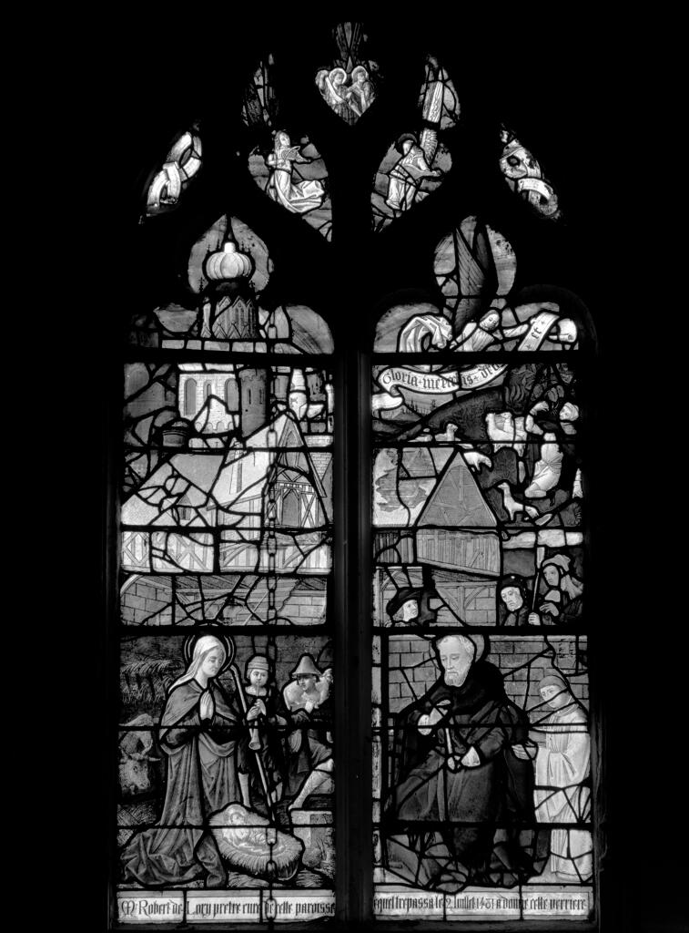 verrière : Nativité, Annonce aux bergers (baie 15)