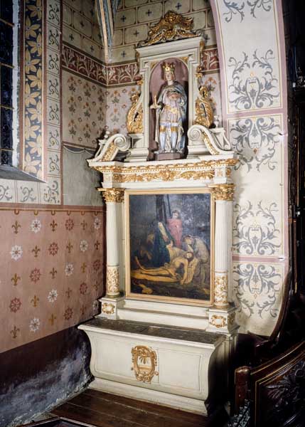 ensemble de l'autel Saint-Louis : autel, retable
