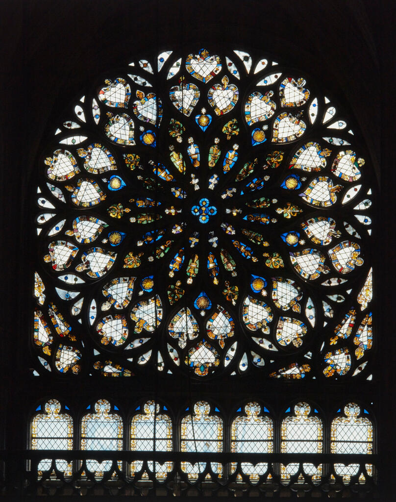 verrière ornementale (rose, baie 114)