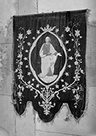 bannière de procession de paroisse : saint Pierre, conversion de saint Paul