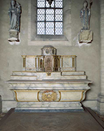 ensemble de l'autel secondaire de Saint-Jean-Baptiste : autel, tabernacle à ailes
