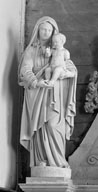 2 statues : Vierge à l'Enfant, saint Germain