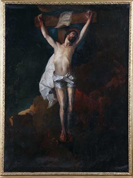 tableau d'autel n°2 : Christ en croix