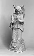 ensemble de 2 statues (en pendant) : anges adorateurs