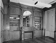 lambris de hauteur, cheminée, de la bibliothèque
