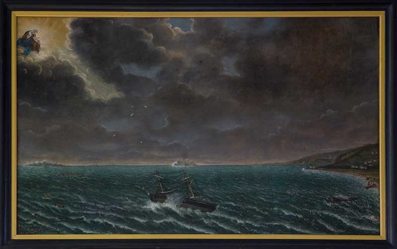 tableau n°6 : ex-voto marin en mémoire de la tempête du 12 février 1808